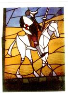  Representaci�n del Don Quijote en vitral.-
cod:177